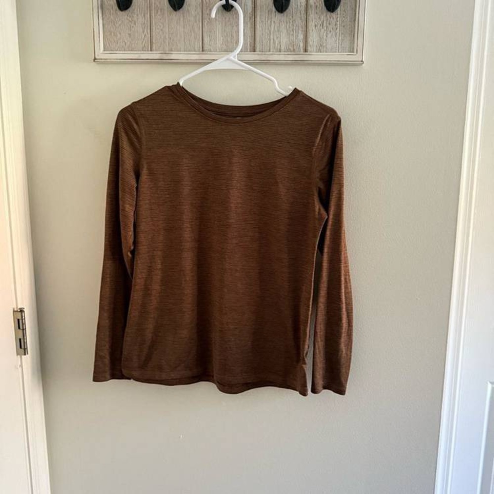 Brown Long Sleeve Women's Top